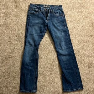 boot cut rock denim Wrangler jeans size 30 waist length 34
